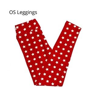 LuLaRoe Red Star Leggings